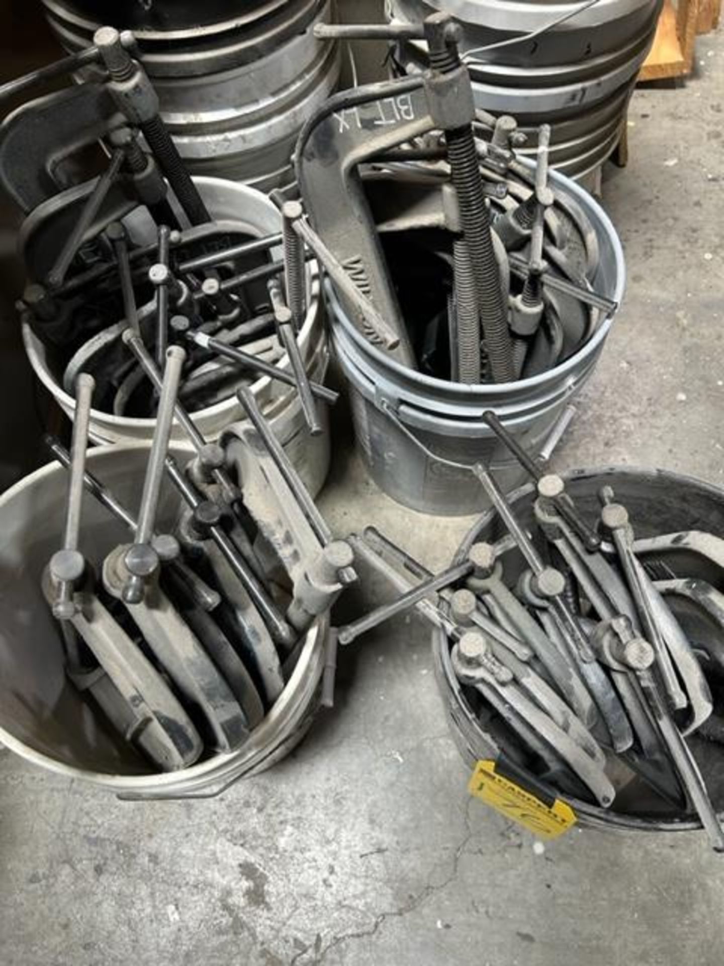 (36) Large Assorted C-Clamps (In 4 Buckets) - Image 2 of 2