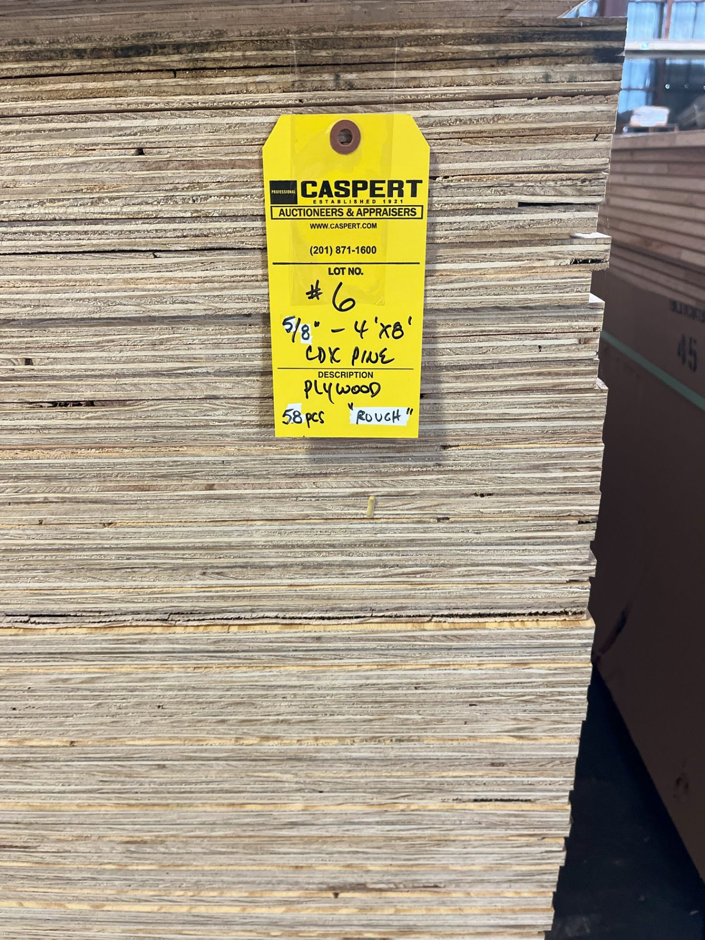 5/8" CDX REJECT PLYWOOD 4' X 8'