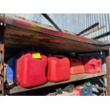 LOT - 5 Gallon Portable Gas Cans