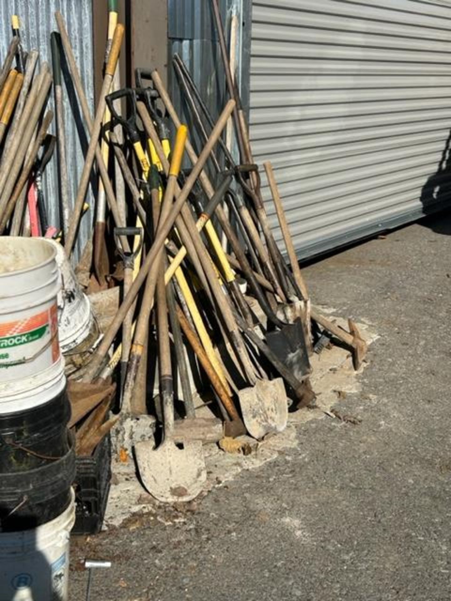 LOT - Shovels, Picks, Axes, Pitchforks, Hole Diggers