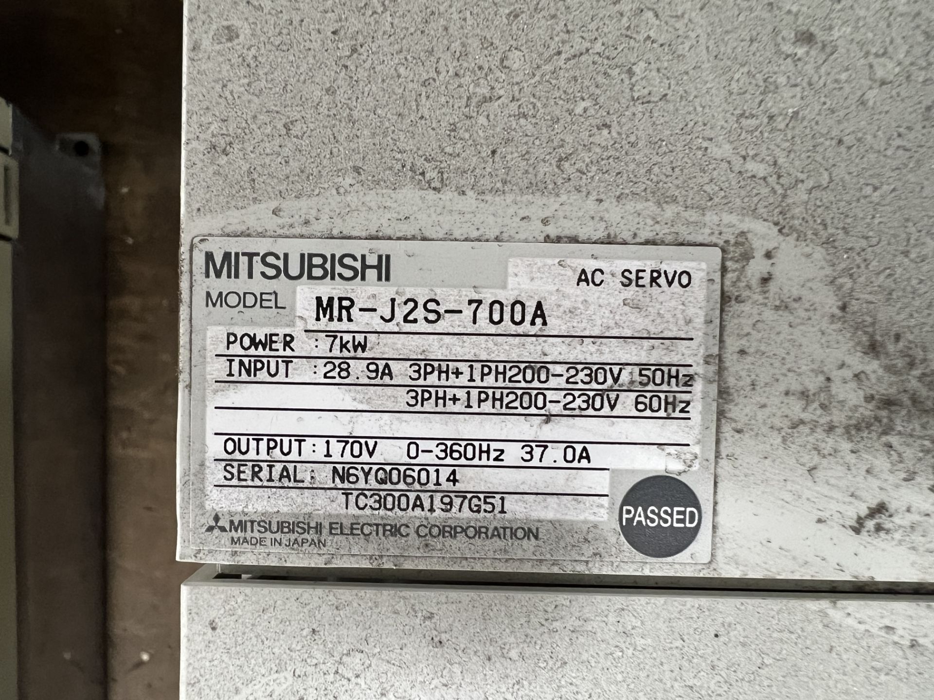 MITSUBISHI MELSERVO MR-J2S-700A SERVO AMPLIFIER - Image 2 of 2