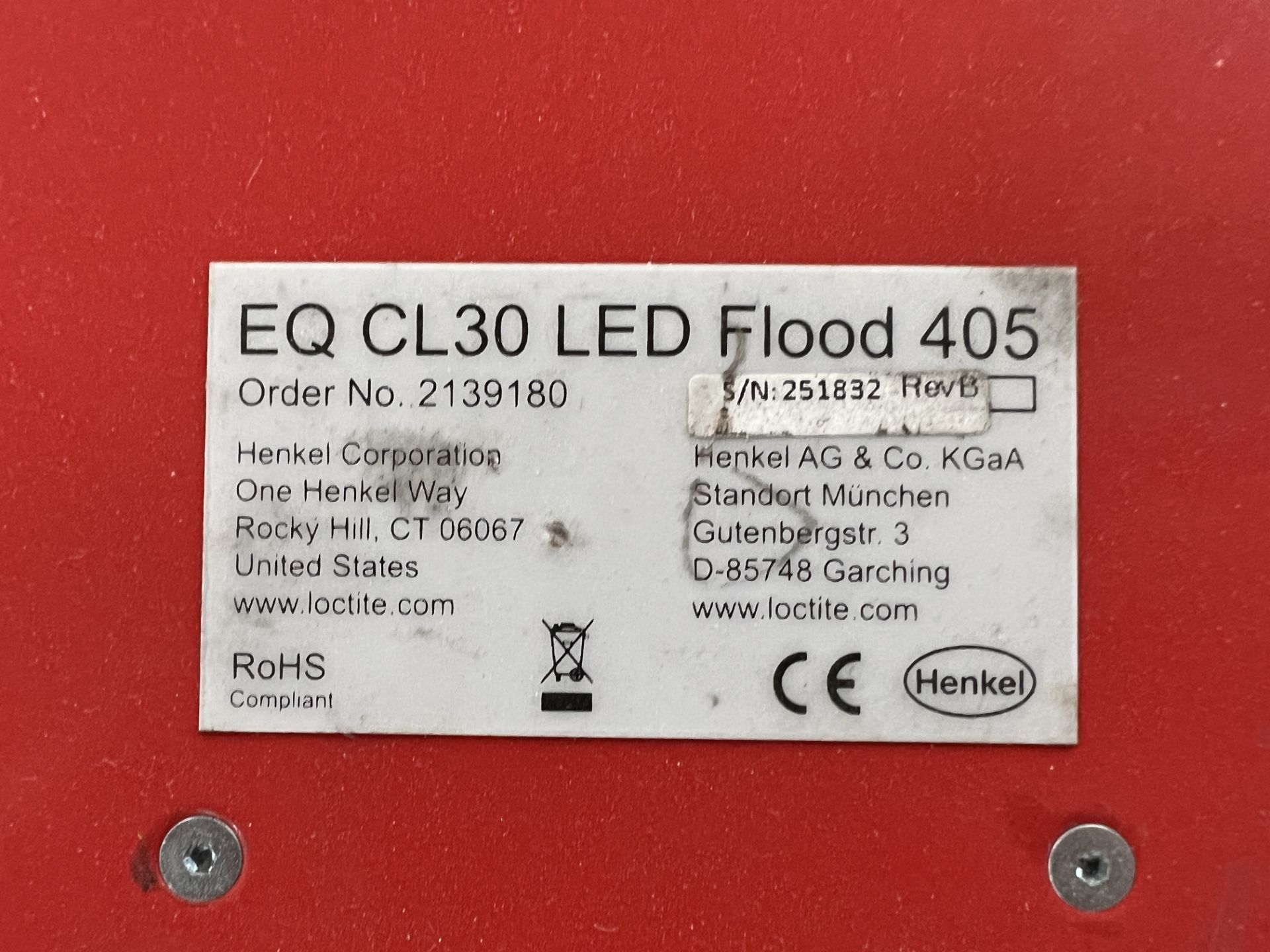 LOCTITE HENKEL EQ CL30 LED QUAD CONTROLLER; (3) LOCTITE HENKEL EQCL30 LED FLOOD 405 LIGHT - Image 2 of 4