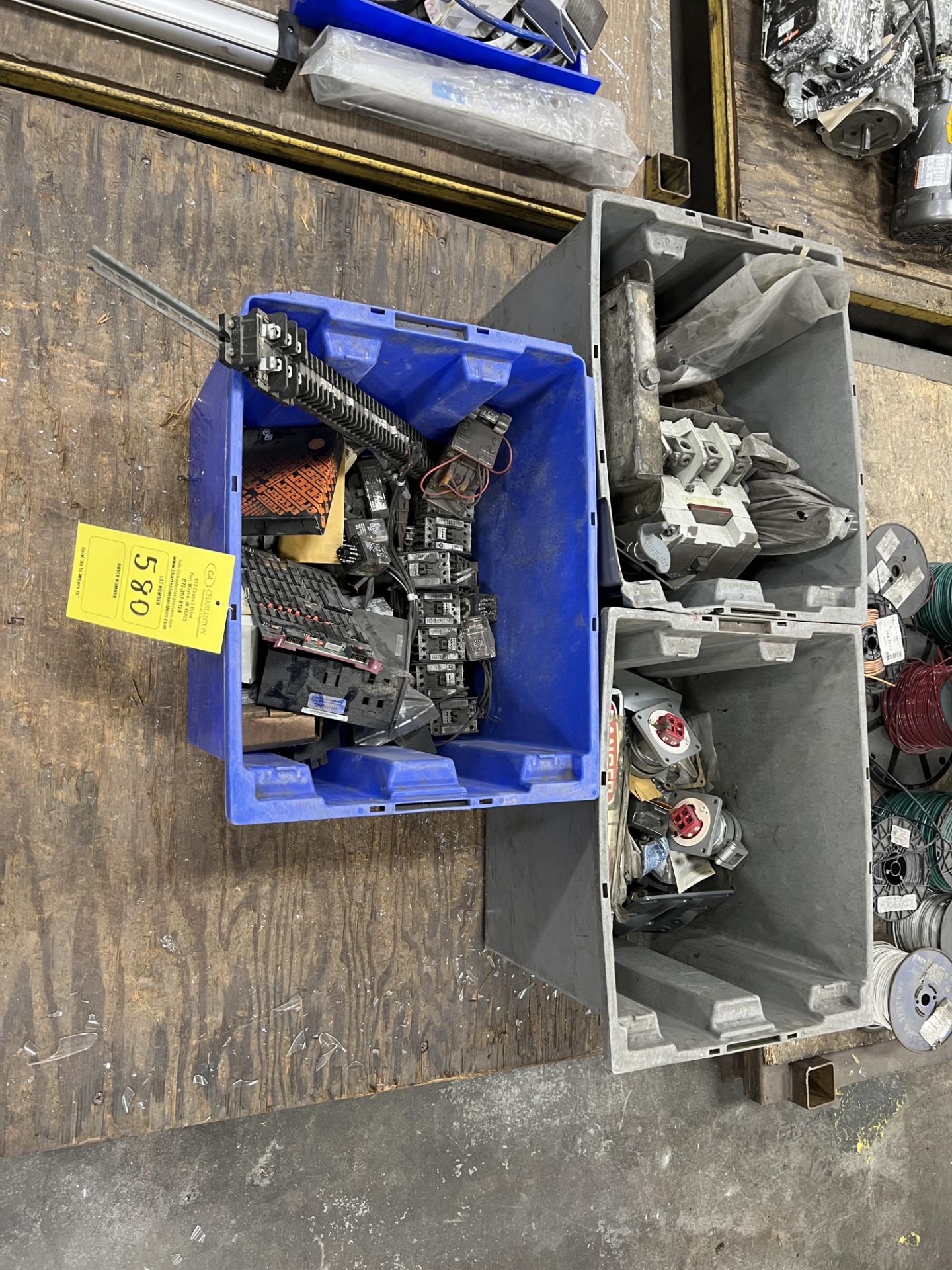 PALLET WITH CIRCUIT BOARDS; TERMINALS; BREAKERS; MISC - Image 2 of 2