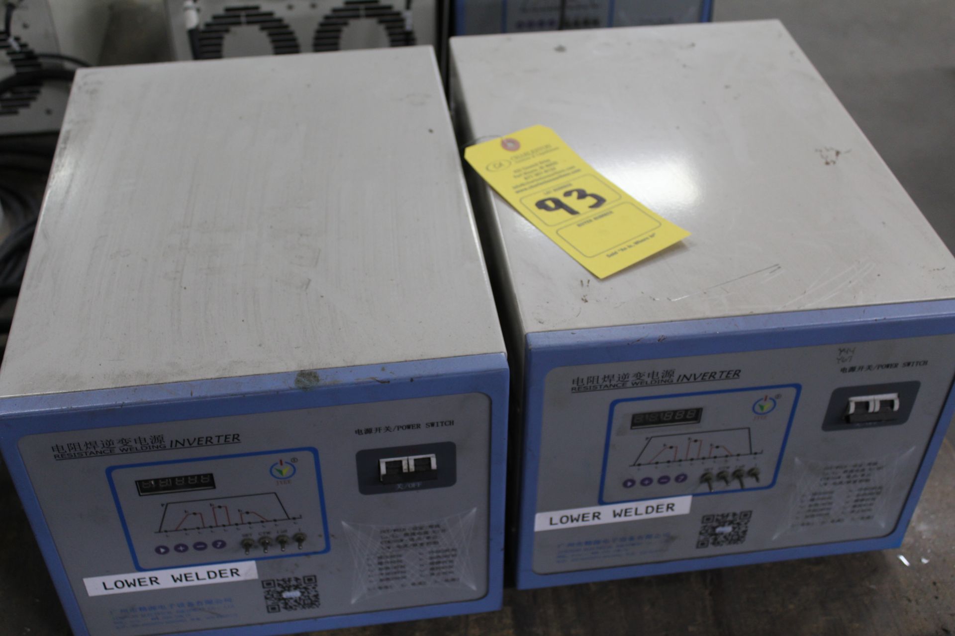 (2) JINGYUAN RESISTANCE WELDING INVERTER