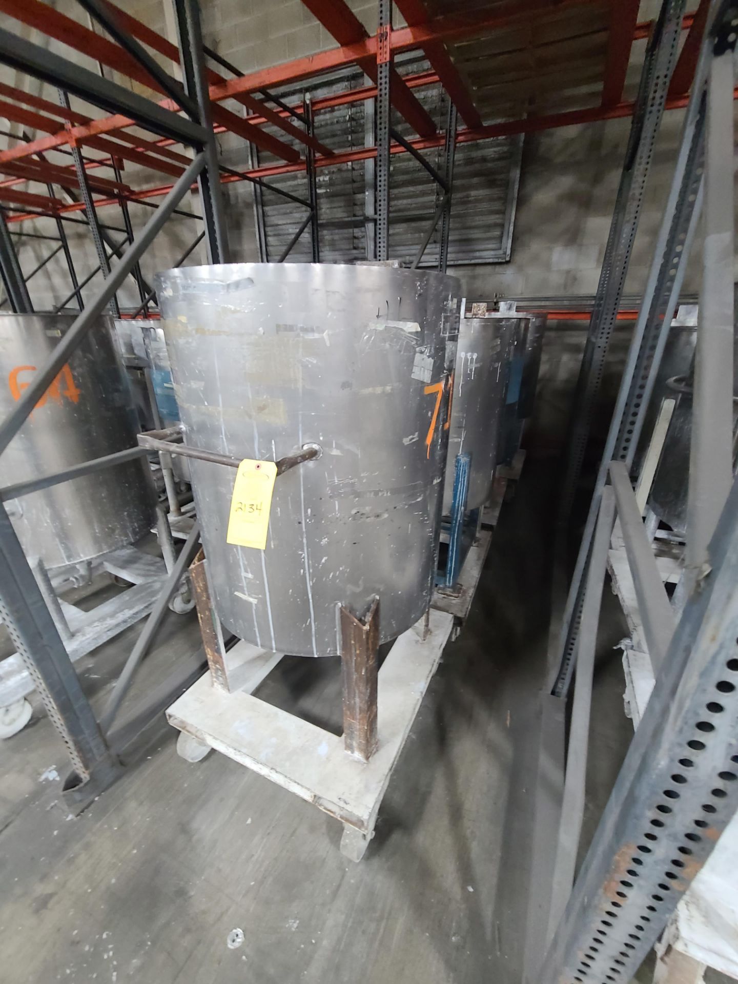 (4) STAINLESS STEEL MIXING TANKS 100-125 GALLON