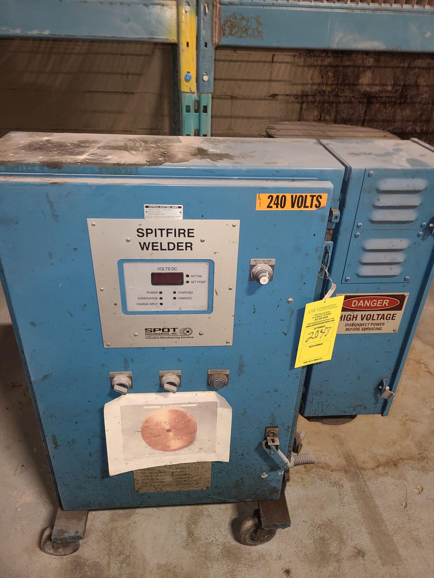 (2) SPOT ENGINEERING SPIT FIRE WELDER CONTROL CABINET - Image 3 of 4