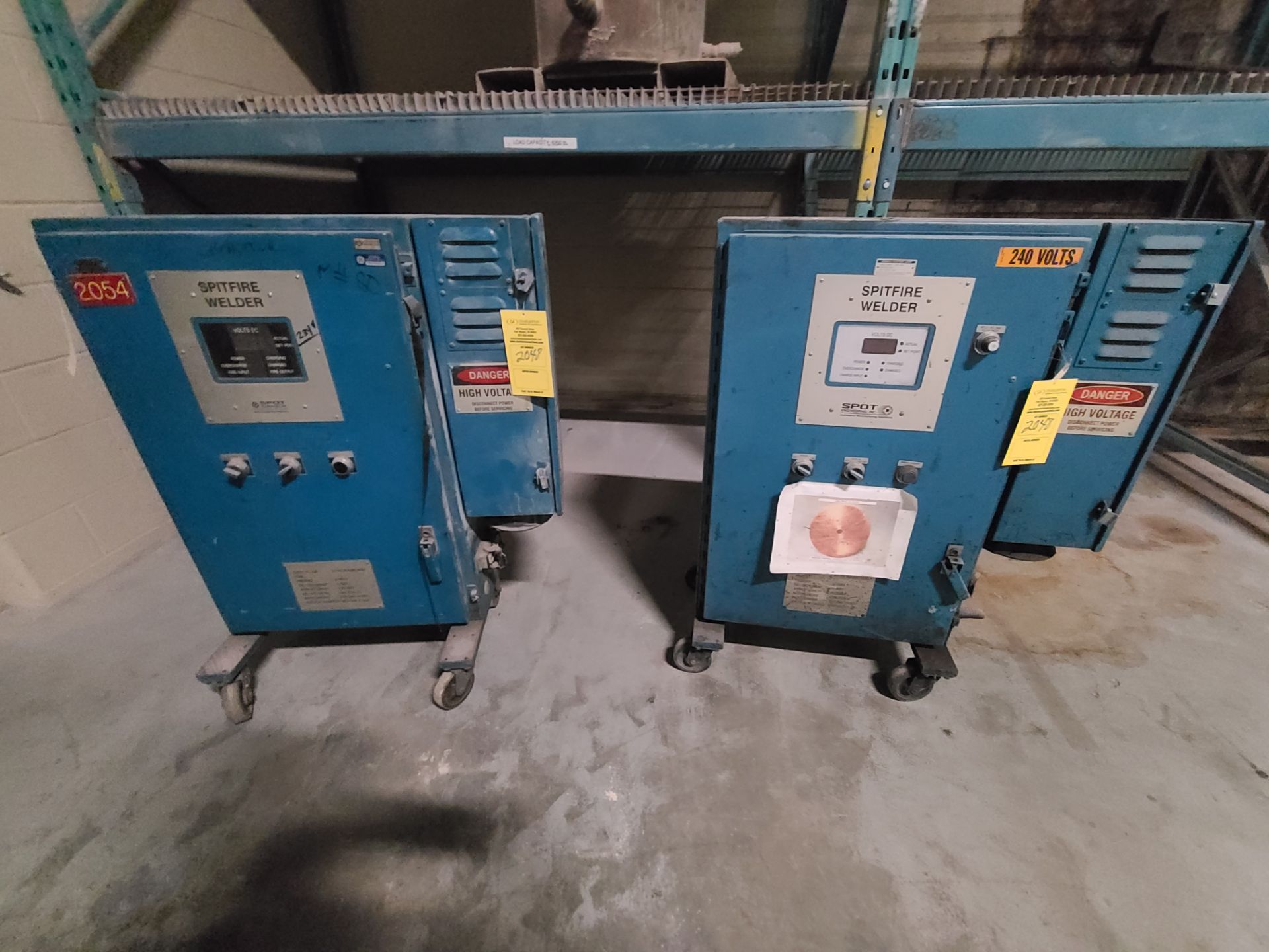 (2) SPOT ENGINEERING SPIT FIRE WELDER CONTROL CABINET