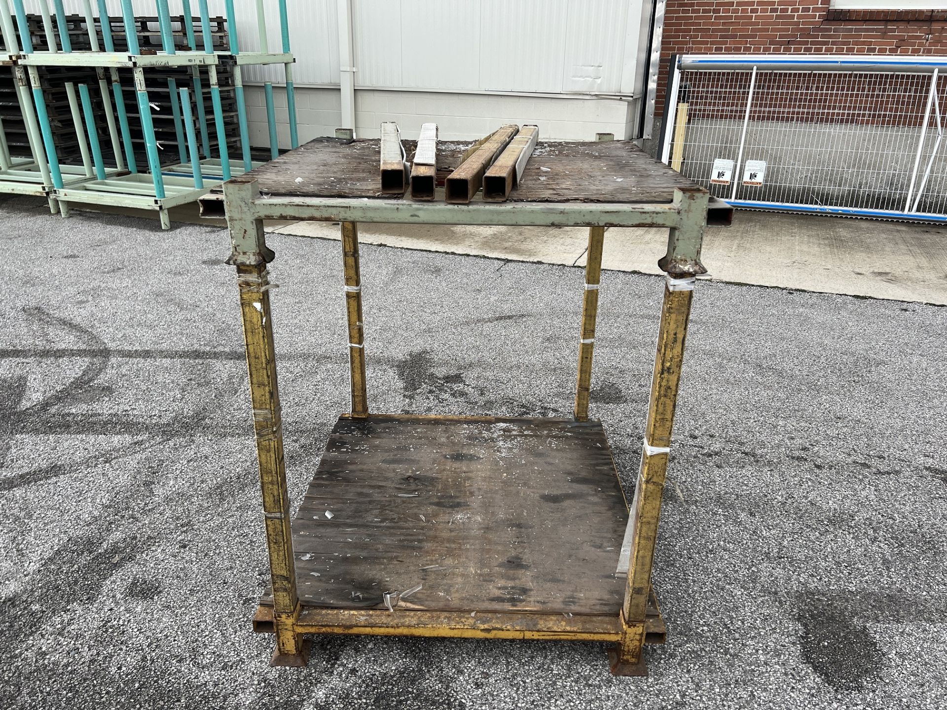 (22) STEEL FRAME STACKABLE PALLETS WITH REMOVABLE LEGS 48X53
