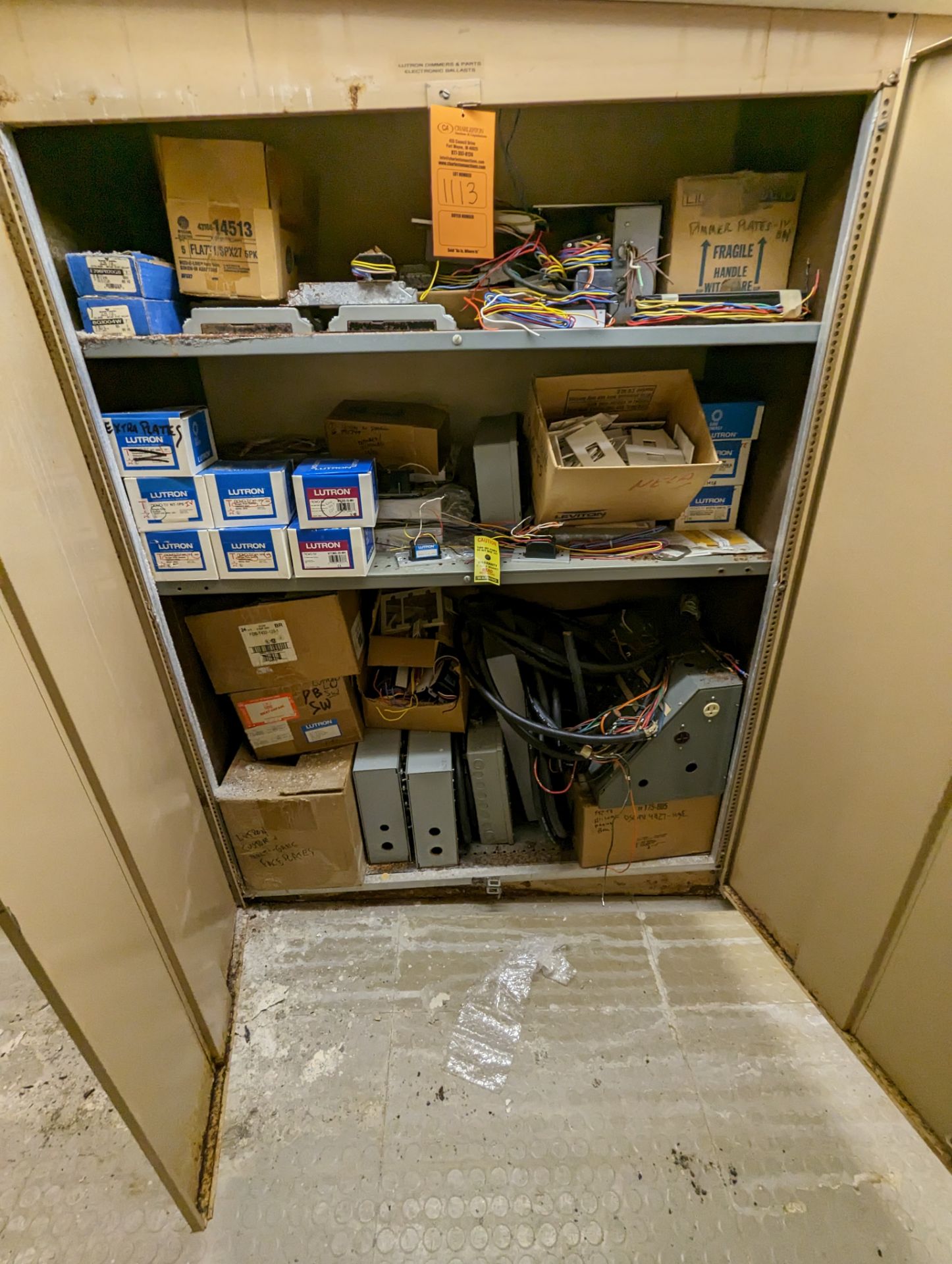 CONTENTS OF CABINET: SWITCHES; MISC.