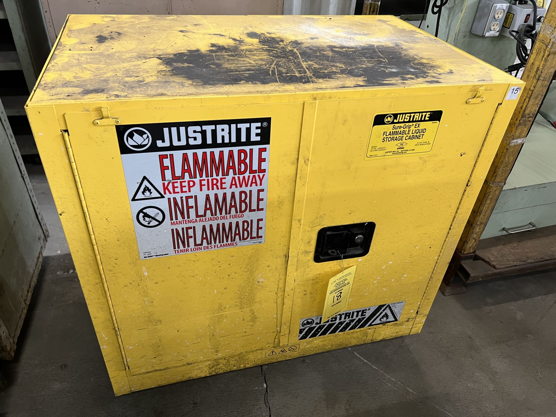 JUSTRITE FLAMMABLE STORAGE CABINET