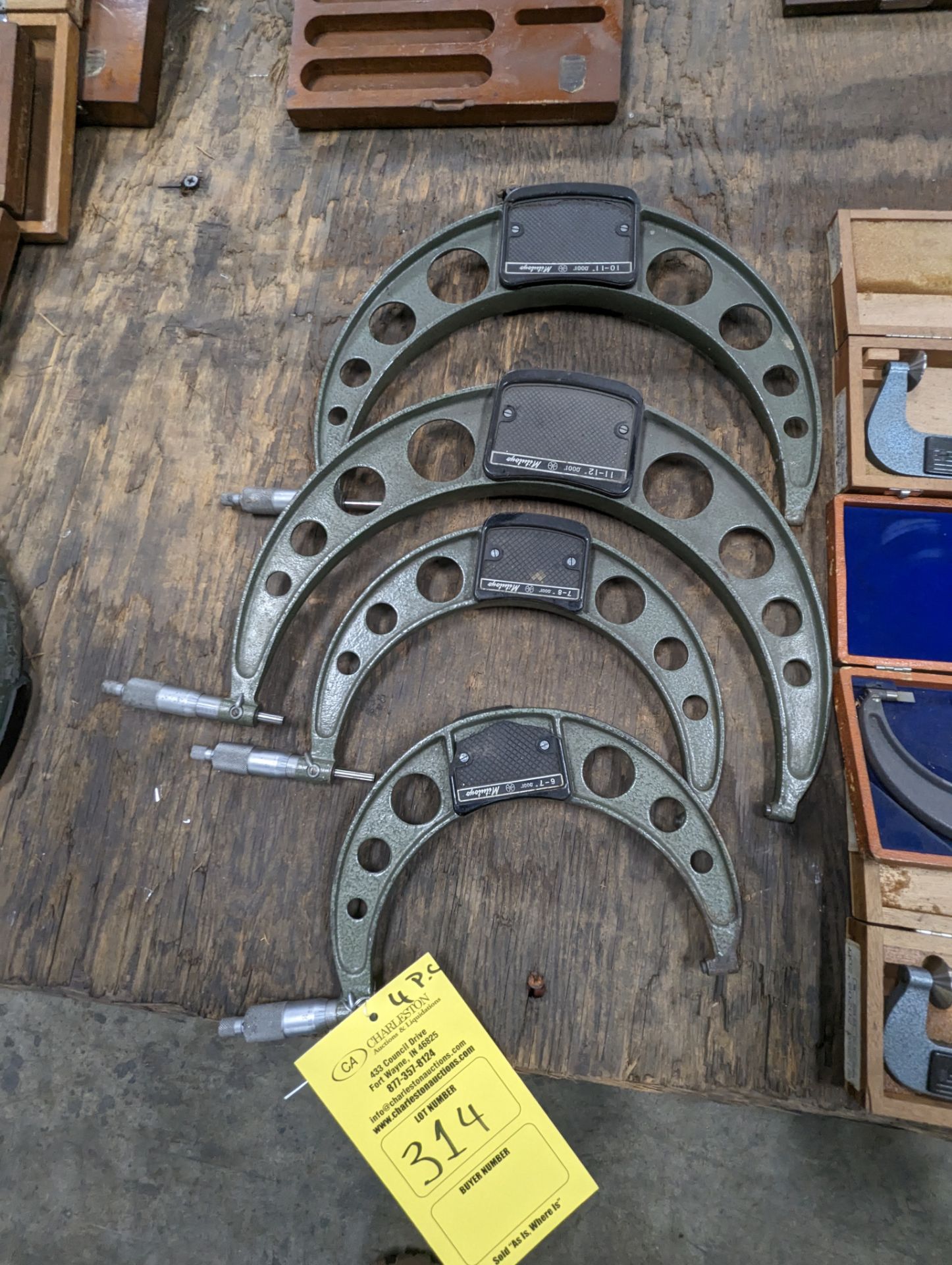 (1) MITUTOYO 6"-7" MICROMETER; (1) MITUTOYO 7"-8" MICROMETER; (1) MITUTOYO 11"-12" MICROMETER; (1)