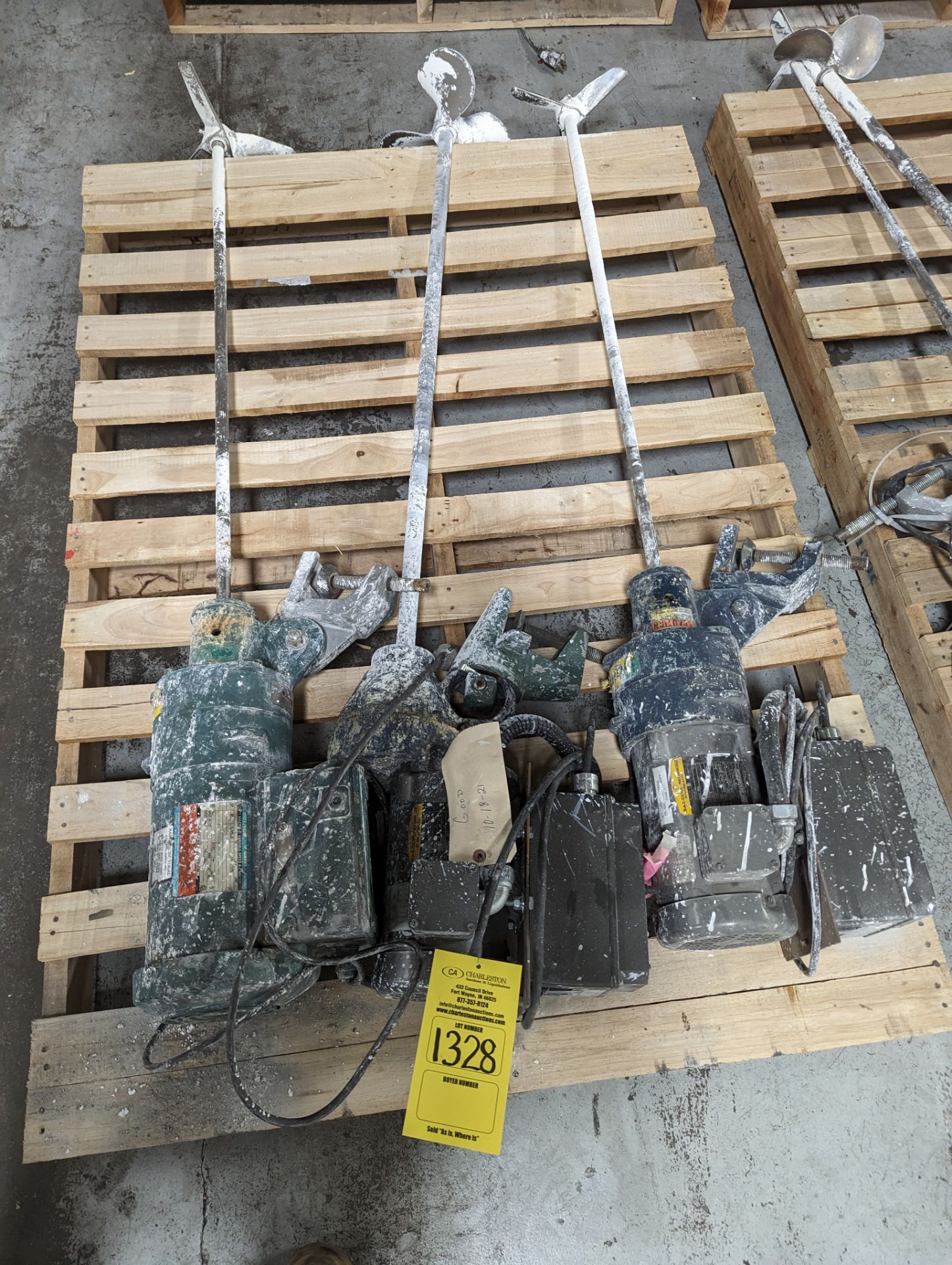 PALLET WITH (3) 1/3 HP MIXERS