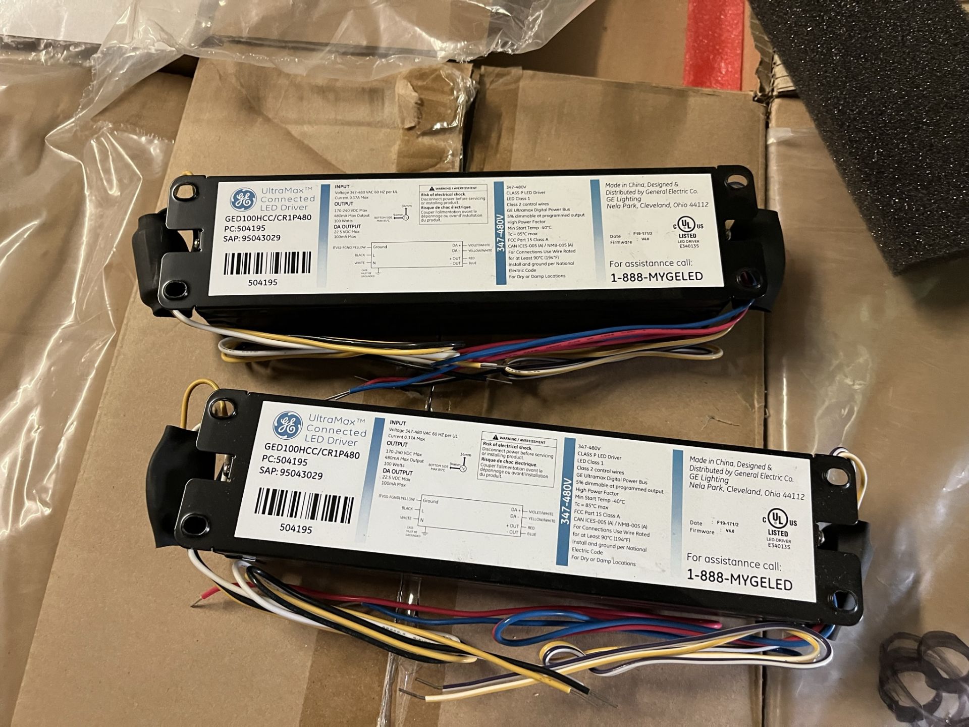 (10) BOXES OF 10 GE ULTRAMAX CONNECTED LED DRIVERS - Image 3 of 3