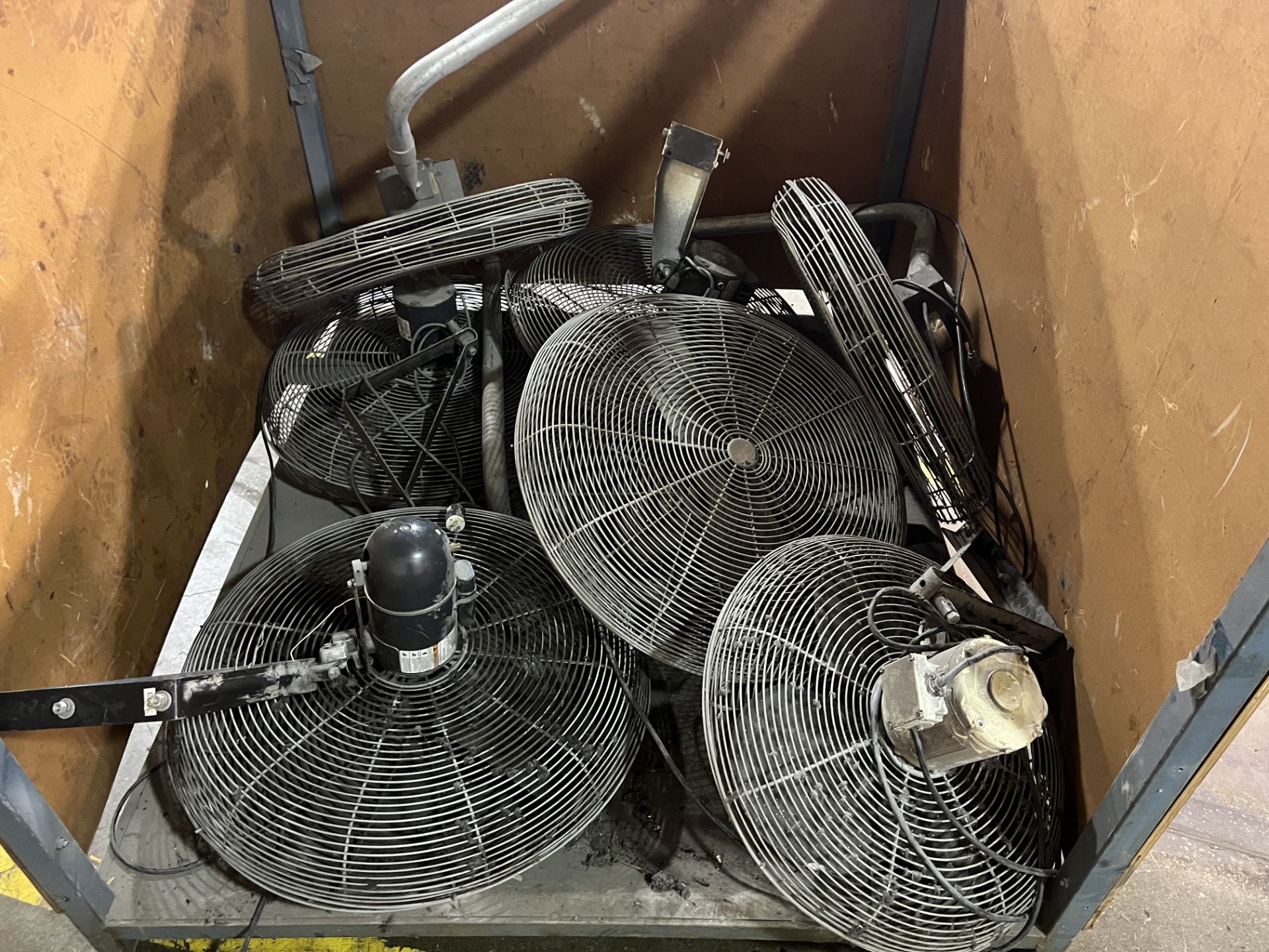 CRATE WITH (10) WALL MOUNT FANS - Image 2 of 2
