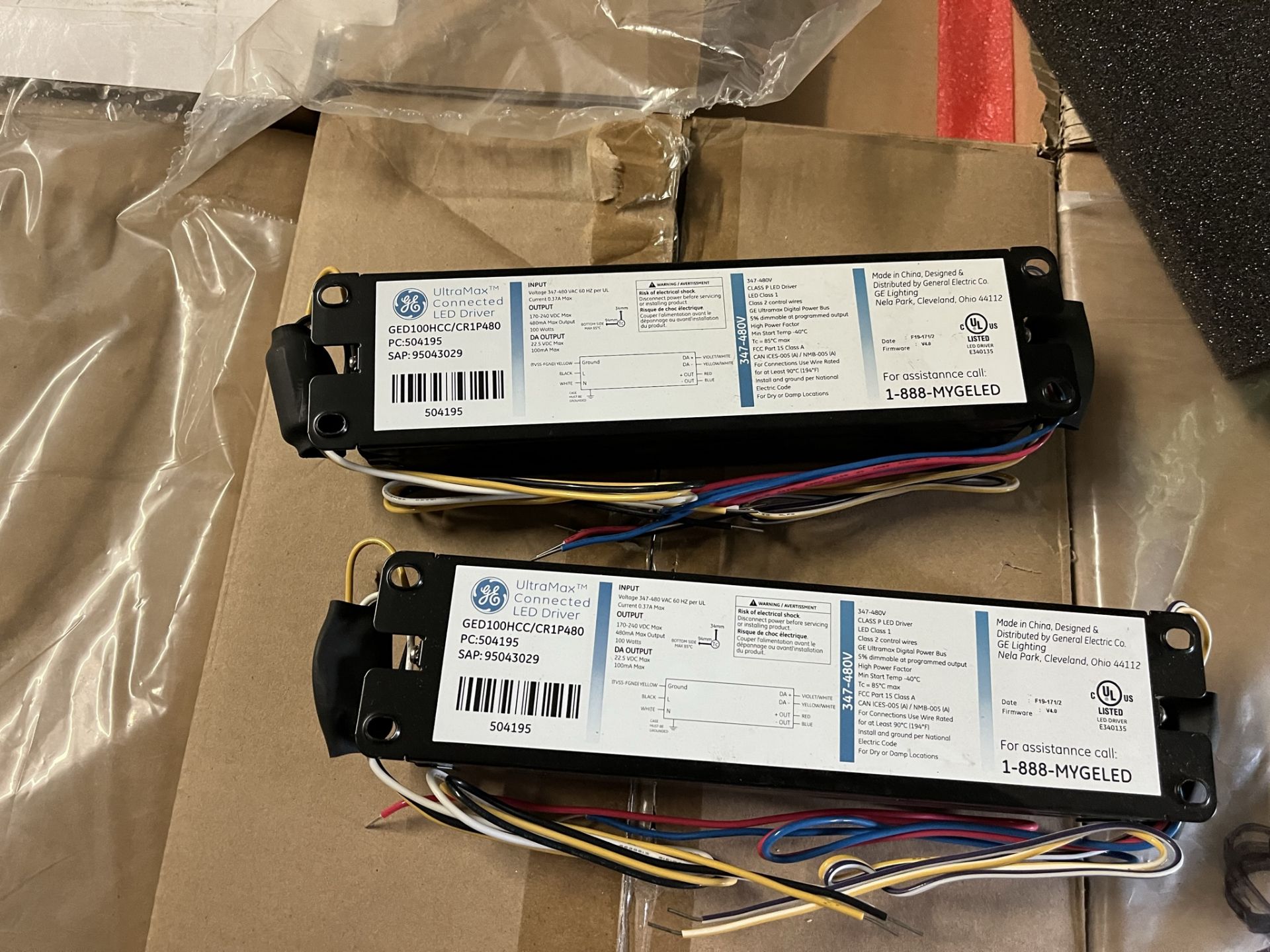 (10) BOXES OF 10 GE ULTRAMAX CONNECTED LED DRIVERS - Image 2 of 2
