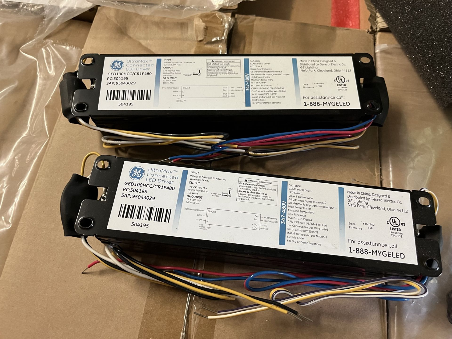 (10) BOXES OF 10 GE ULTRAMAX CONNECTED LED DRIVERS - Image 3 of 3