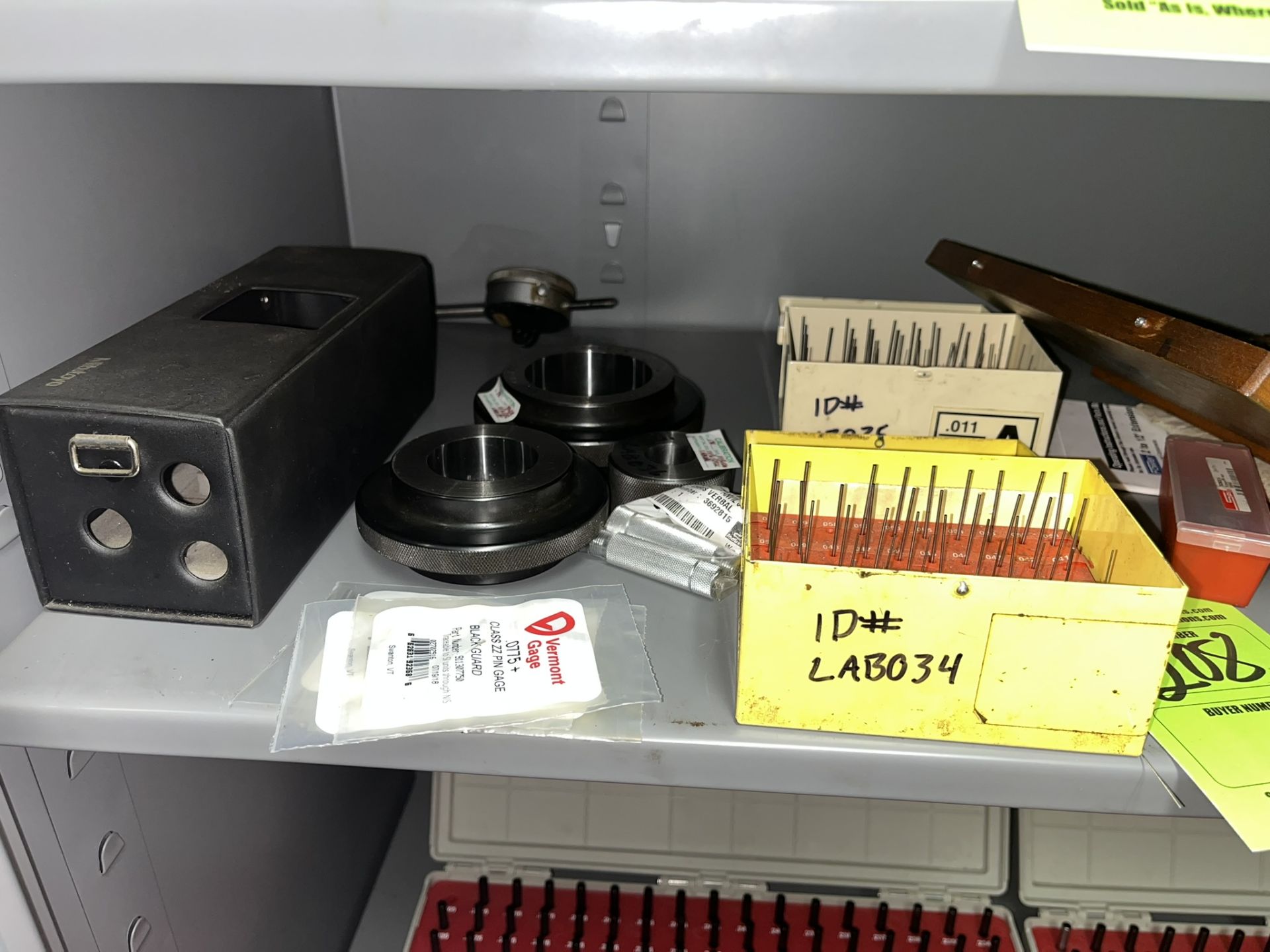 VARIOUS AC LAB EQUIPMENT; BORE GAGES; PIN GAGES