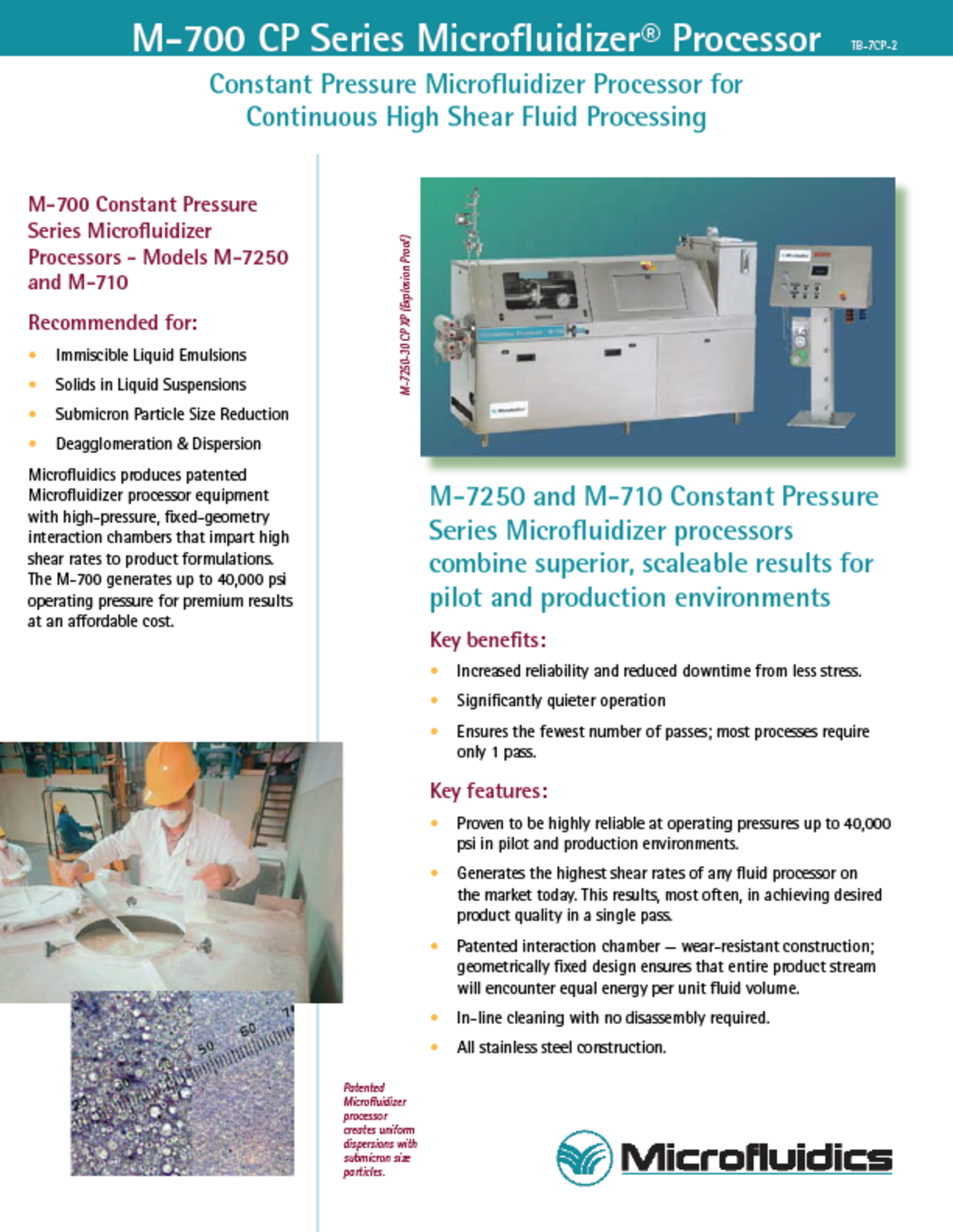 M700 Series Microfluidizer® Processor Production scale homogenizer - Image 12 of 13