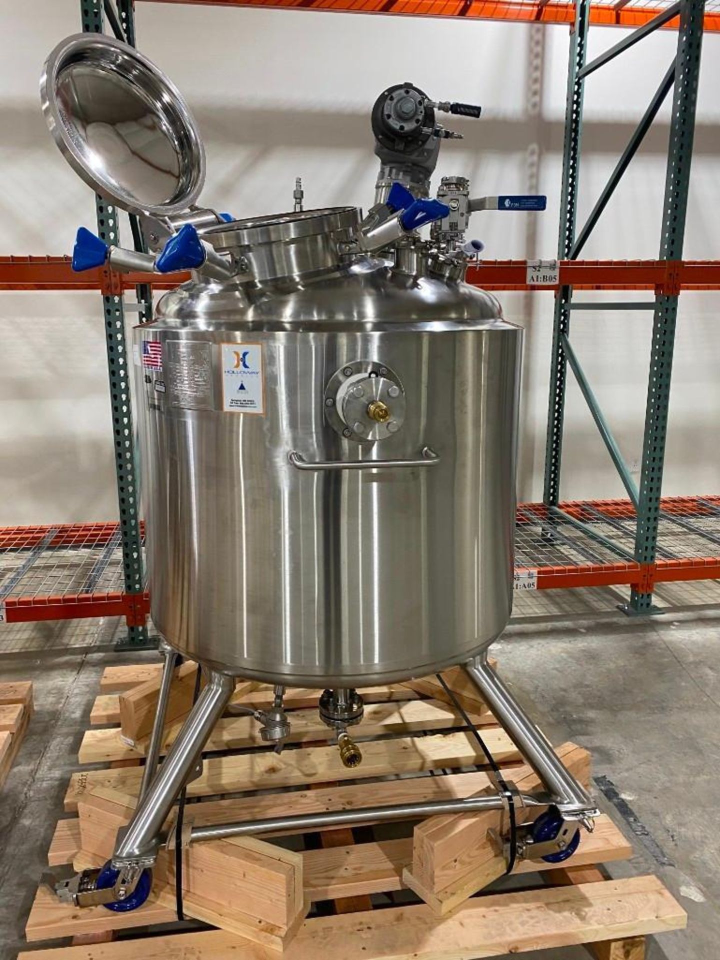 Holloway America Precision 450 L Stainless Steel Mixing Tank on Casters - Image 2 of 10
