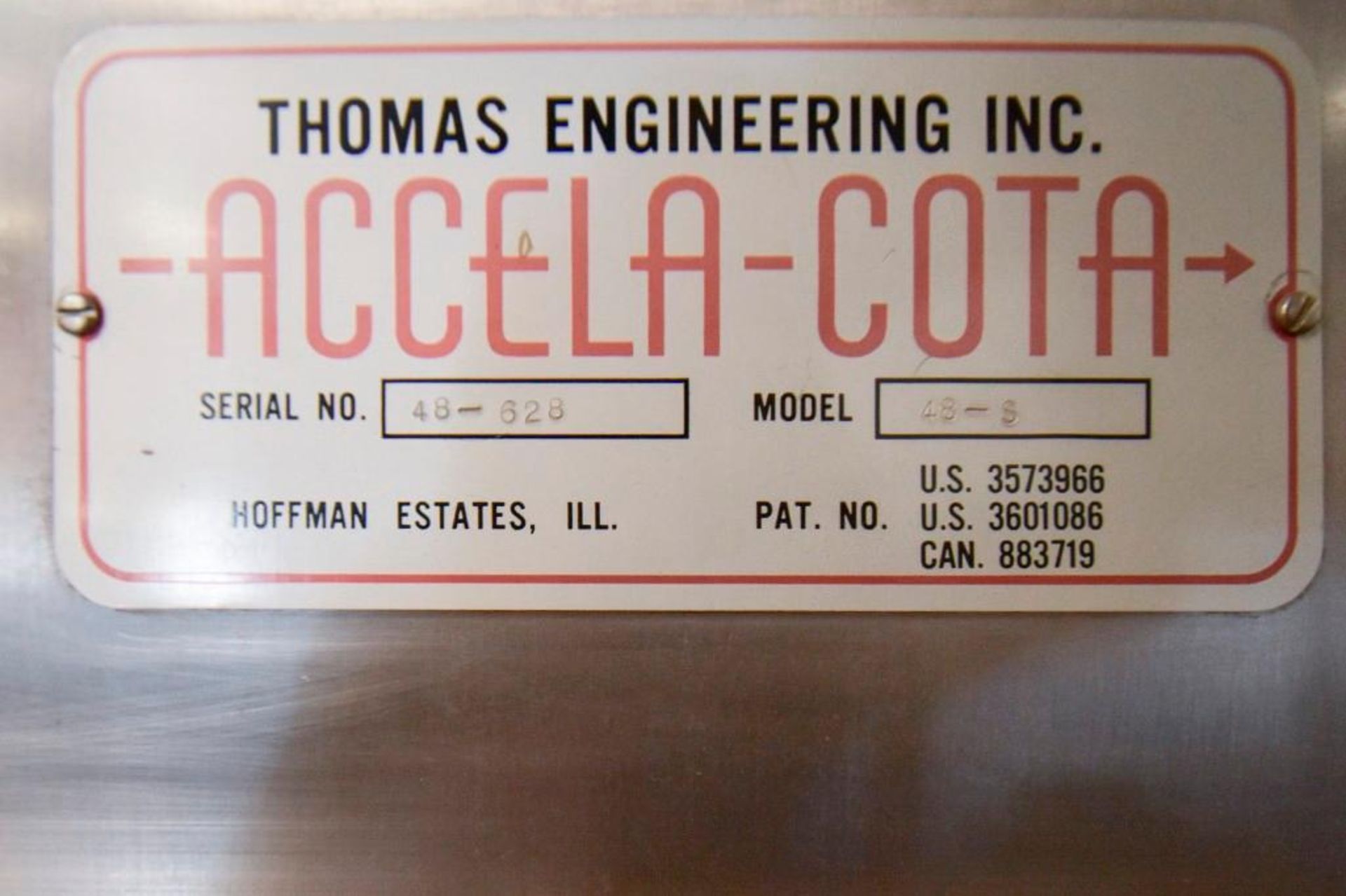 Thomas Engineering Accelea Cota Model: 48 - S - Image 2 of 3