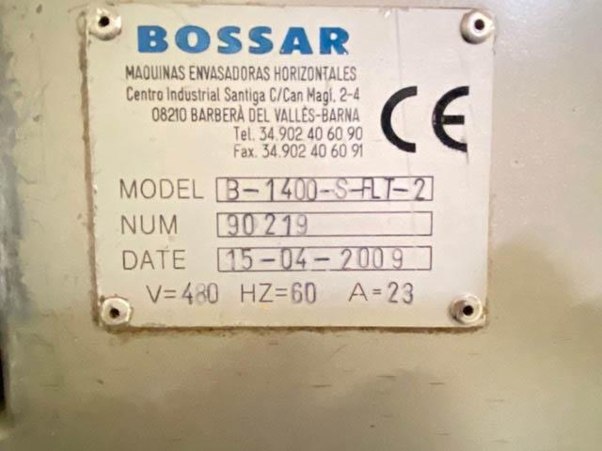 Bossar B-1400-S-FLT-2 Horizontal Pouching - Image 10 of 15