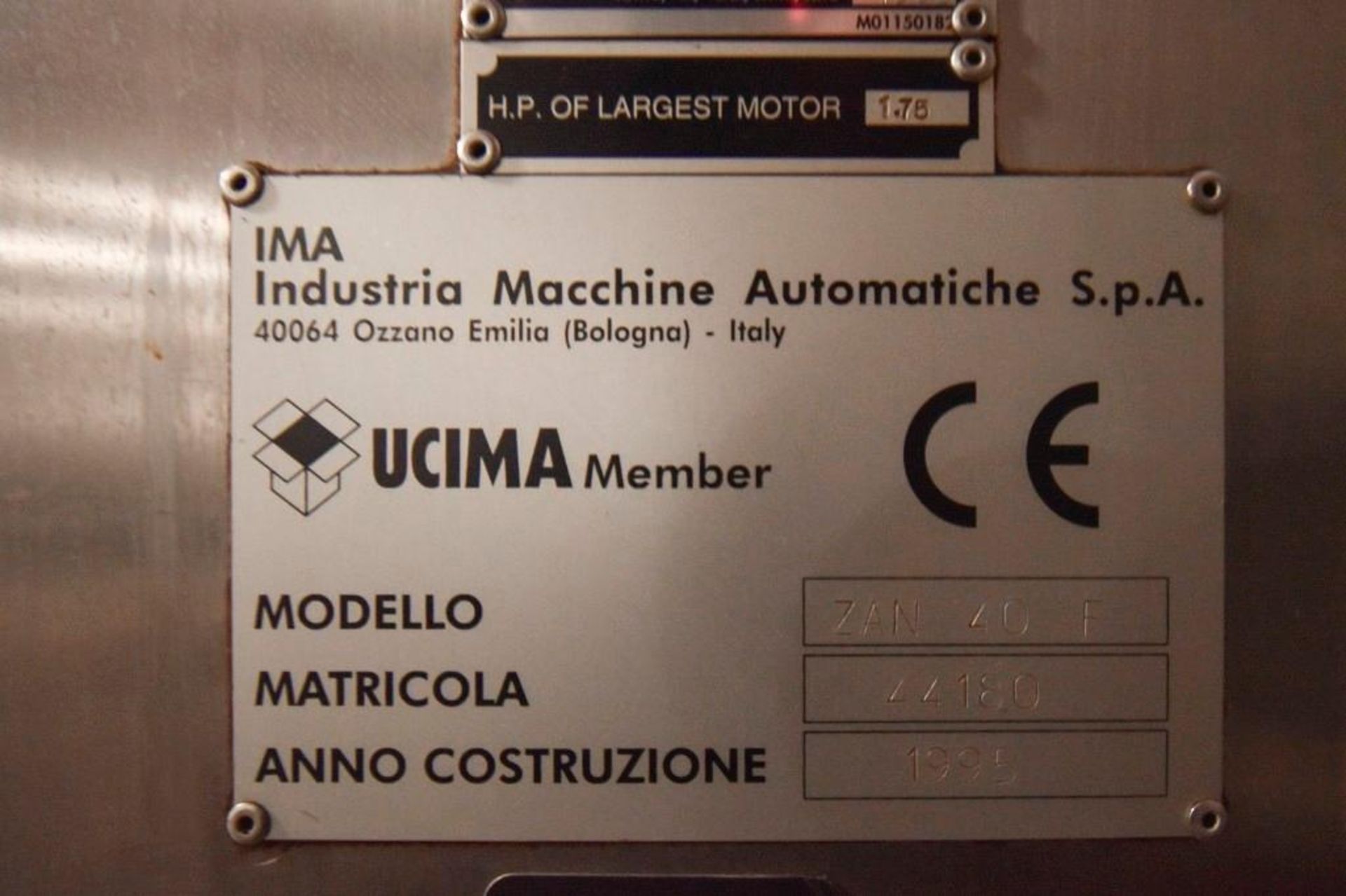 IMA Zanasi 40F Encapsulation Machine - Image 7 of 7