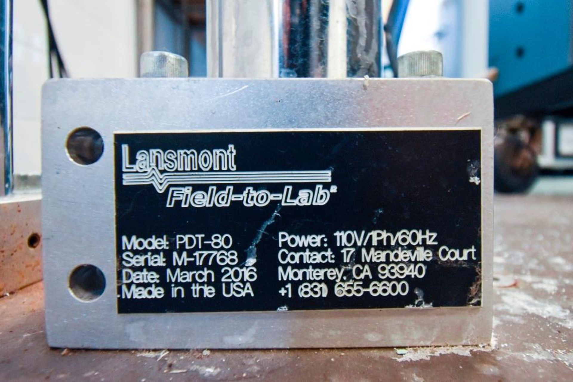 Lansmont Field To Lab PDT-80 Precision Drop Tester - Image 7 of 8