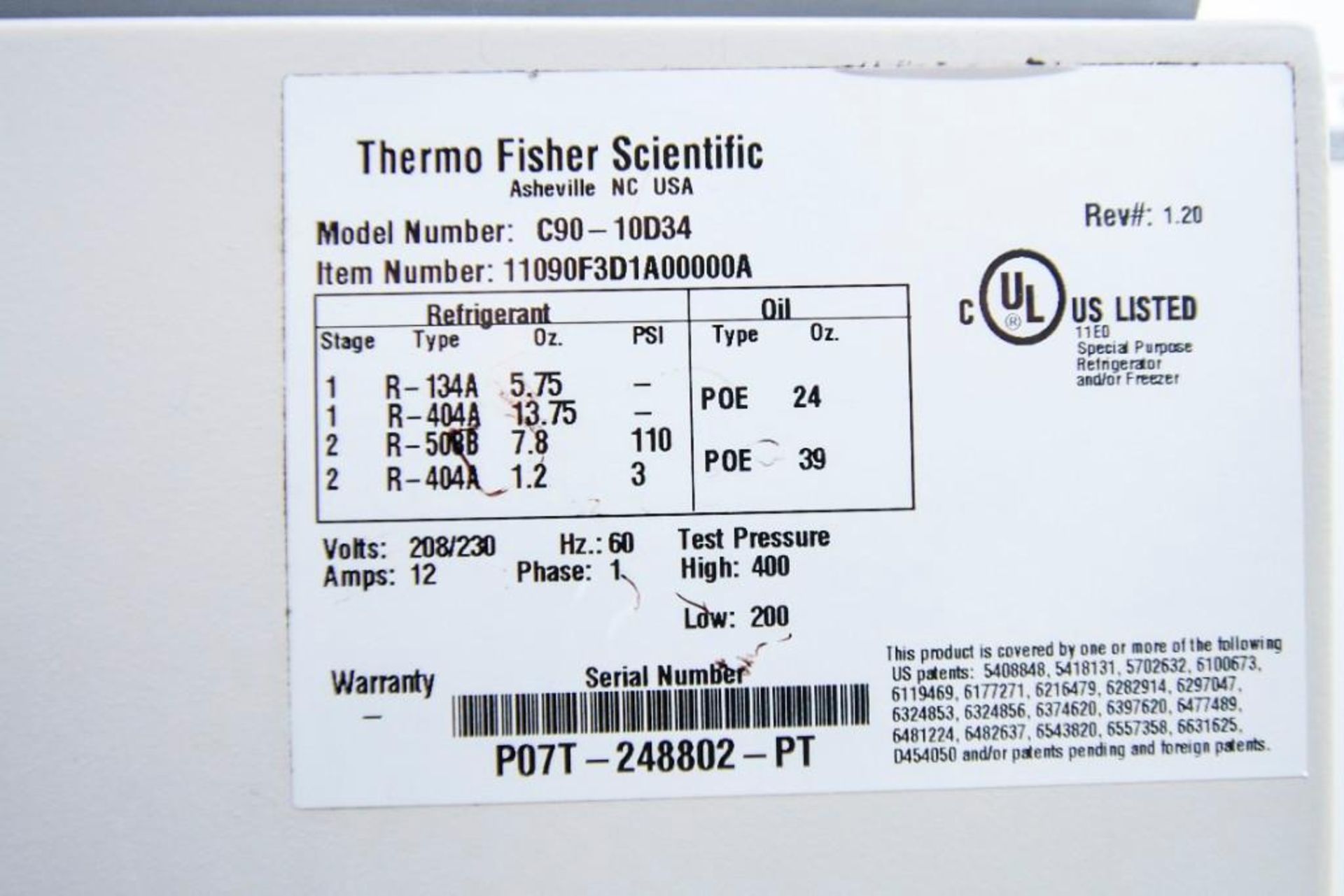 Thermo Scientific C90- 10D34 Isotemp - Image 4 of 4