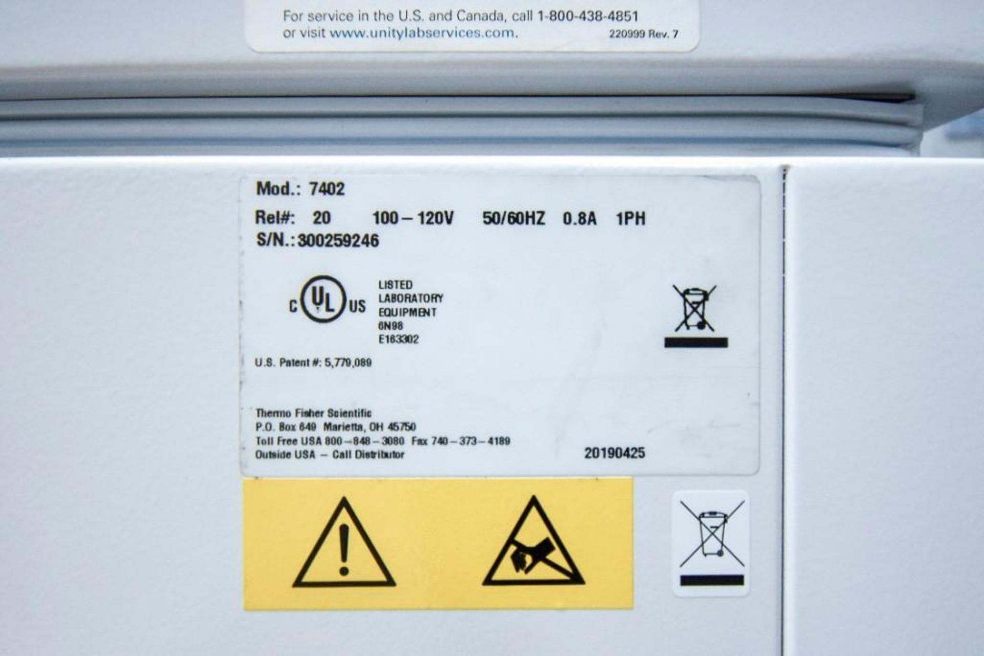 Thermo Scientific Cryo Plus 2 7402 Unit - Image 3 of 5