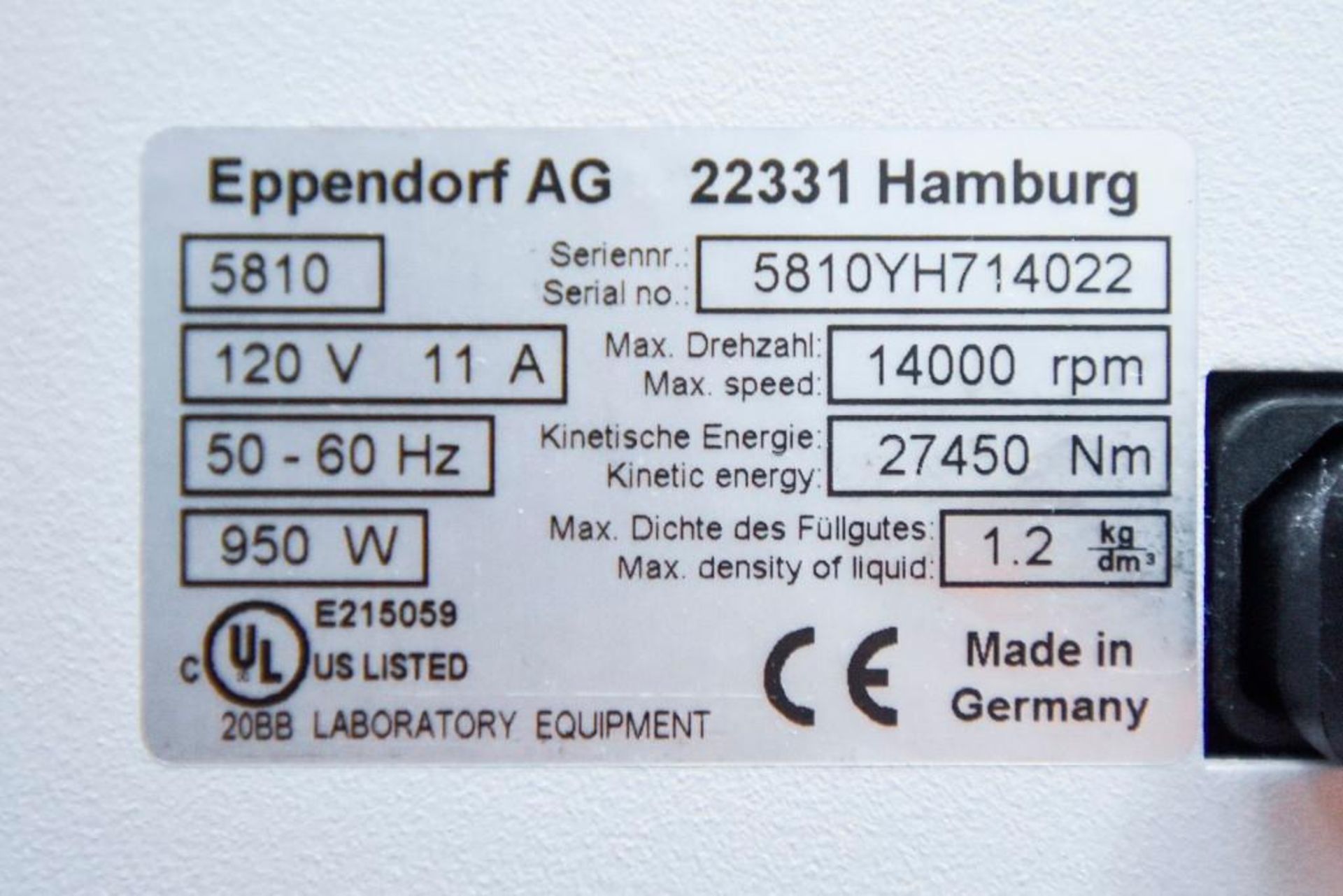 Eppendorf Centrifuge 5810 - Image 3 of 3