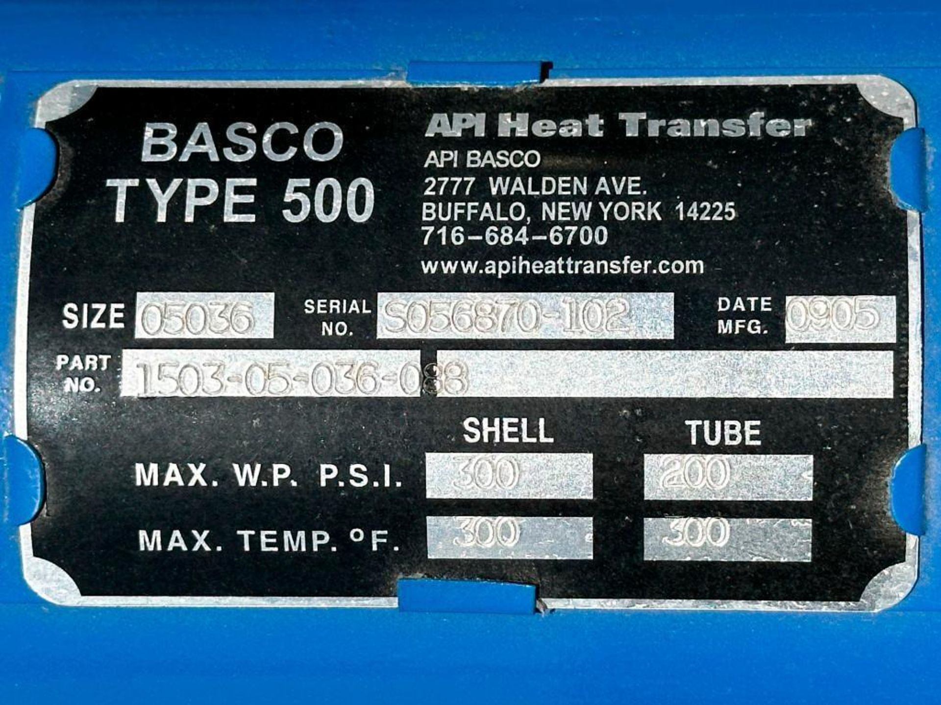 API Heat Transfer Basco type 500 - Image 3 of 8