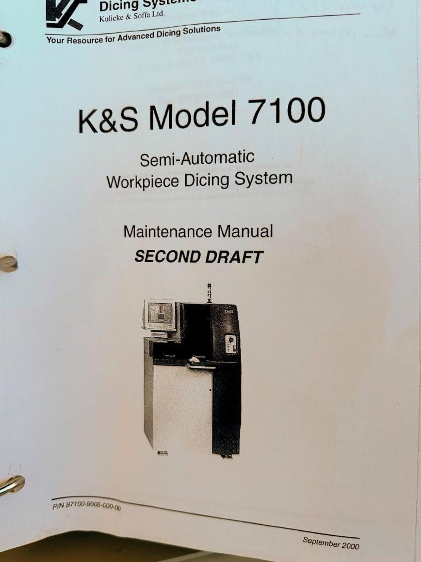 K&S7100 Semi Automatic Workpiece Dicing System - Image 7 of 17