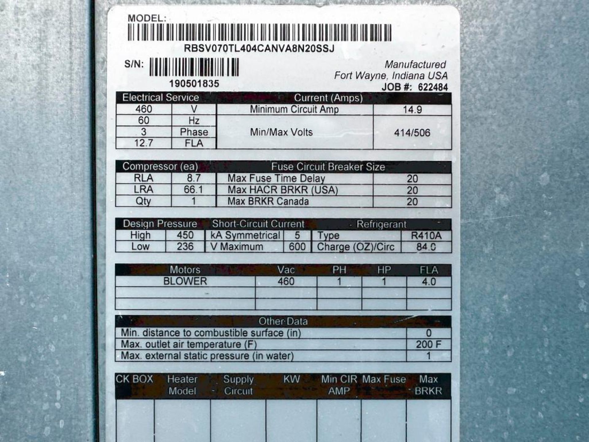 RB Series Commercial Water Source/ Geothermal Heat Pump - Image 4 of 4