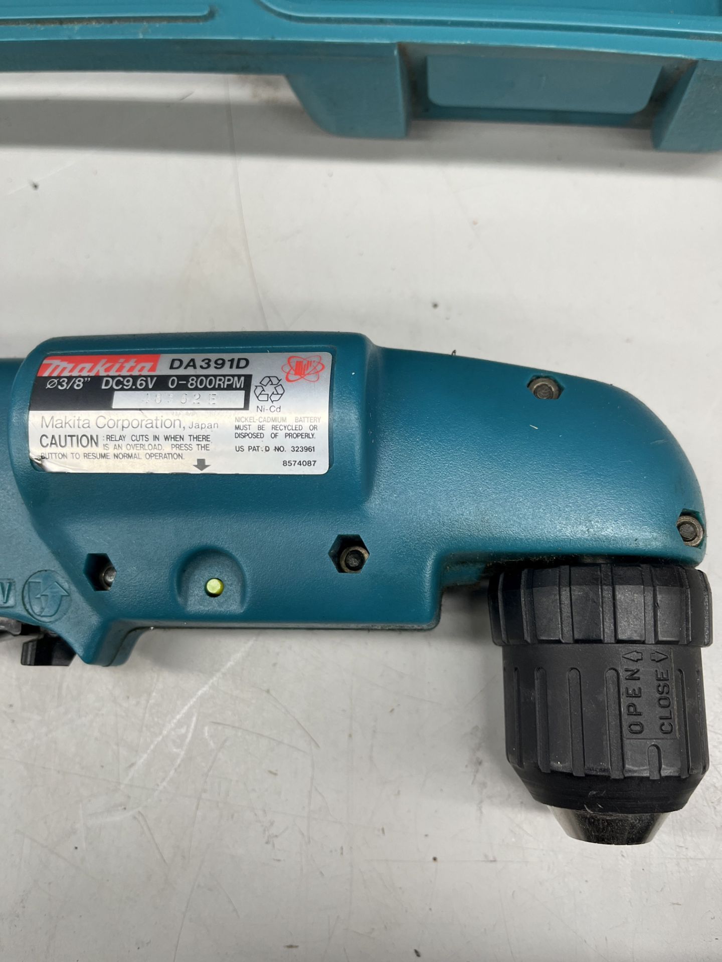 MAKITA MODEL DA391D RIGHT ANGLE BATTERY POWERED DRILL; S/N 48362E, WITH CHARGER - Image 5 of 5