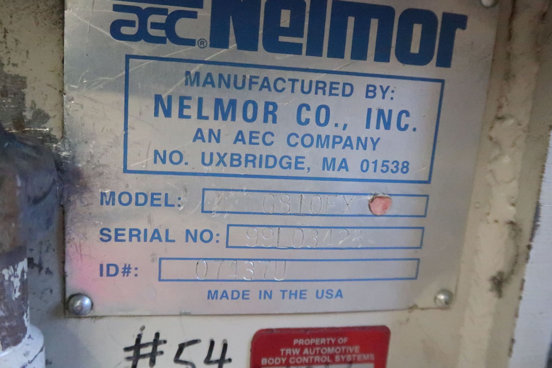 NELMOR MODEL G810FX GRANULATOR; S/N 99L03428, 7.5 HP **Loading Fee Due the "ERRA" CARY SPECIALIZED - Image 3 of 4