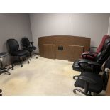 MISCELLANEOUS OFFICE FURNITURE; (2) LATERAL FILES, CHAIRS, CONFERENCE ROOM TABLE