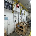 1/2 TON CM CYCLONE CHAIN FALL HOIST AND TROLLEY, NO RAIL