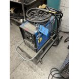 MILLER MODEL MILLERMATIC 130 WIRE WELDER; S/N KG285125, WITH INTERNIAL WIRE FEED, CLAMP, CABLES