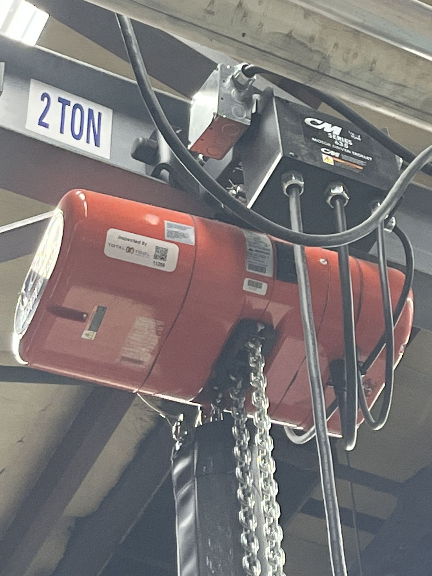 2 TON CM LODESTAR ELECTRIC HOIST AND TROLLEY WITH PENDANT - NO CROSSBEAM OR RAIL **Loading Fee Due - Image 3 of 6