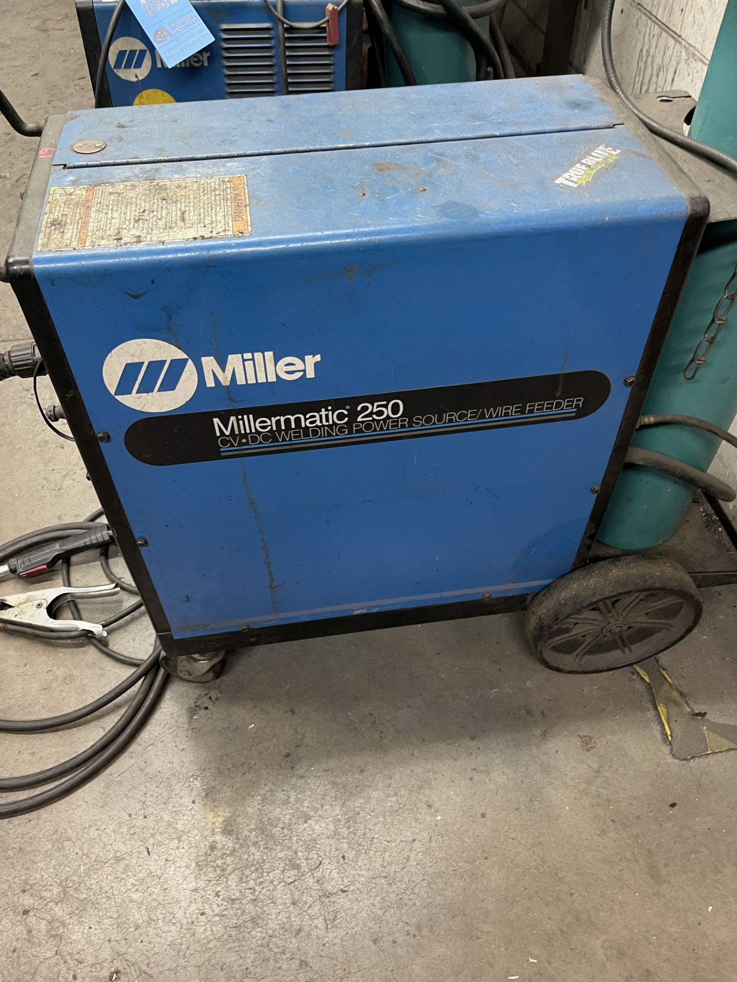 MILLER MODEL MILLERMATIC 250 CV/DC ARC WELDER; S/N KG068432, WITH INTERNAL WIRE FEED, CABLE WITH - Image 12 of 12