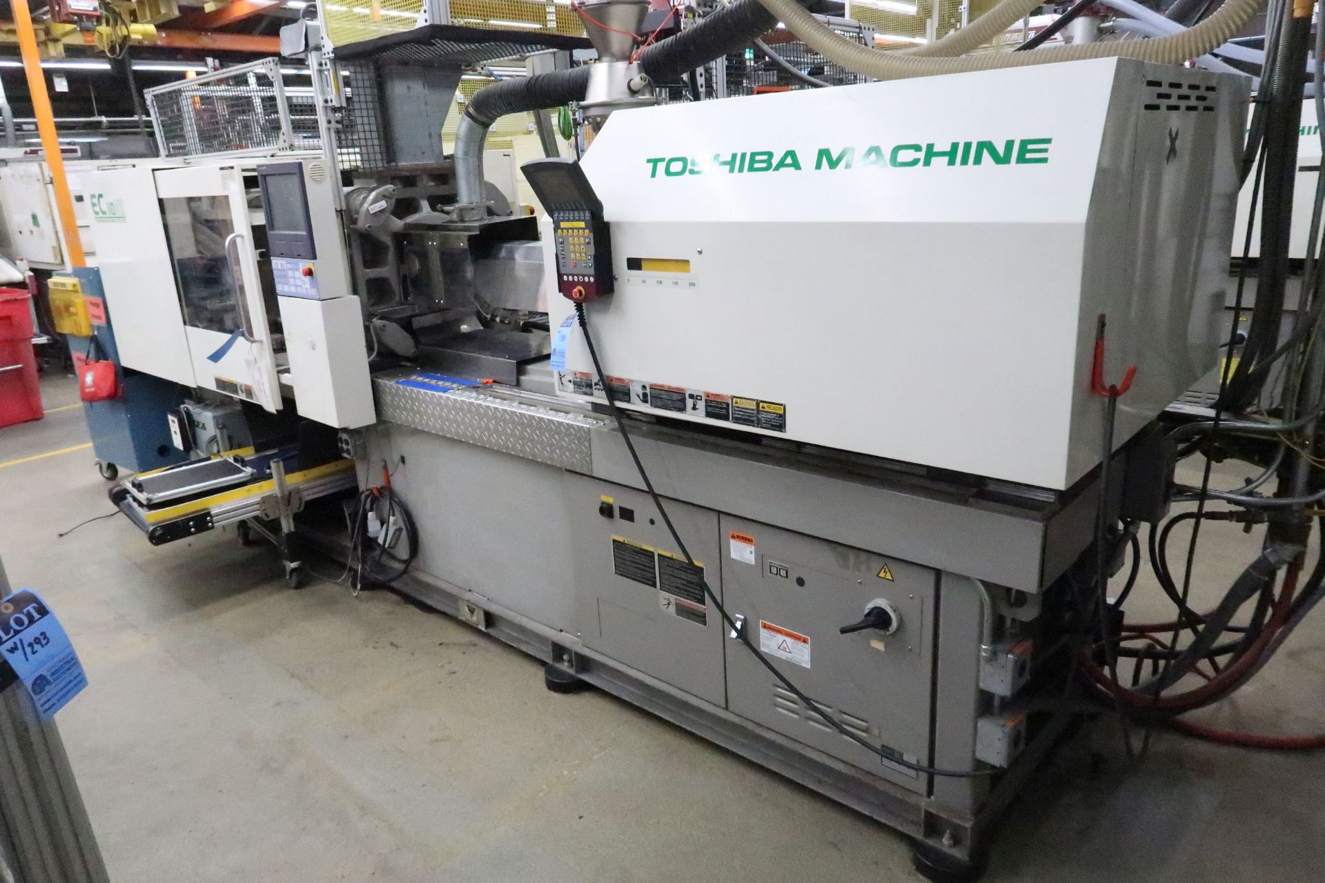 110 TON X 4.62OZ. TOSHIBA EC110NJJV30-4 ELECTRIC INJECTION MOLDING MACHINE; S/N B5J214, 26" X 24"