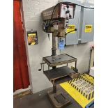 14" POWERMATIC MODEL 1150A FLOOR TYPE VARIABLE SPEED DRILL; S/N 9415V064, 12" X 18" TABLE AREA,