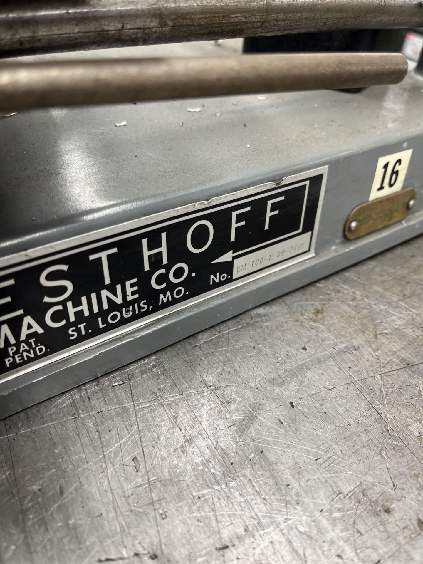 WESTHOFF TABLE TOP DRILLING AND BORING MILL; S/N 100-189-T16H VARIABLE SPEED, 8-1/2" TABLE AREA - Image 11 of 14