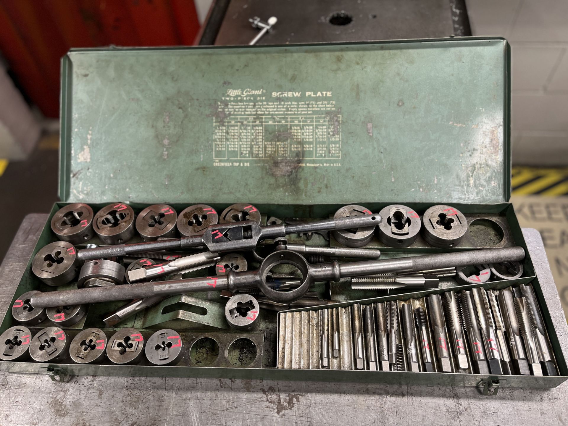 GREENFIELD TAP AND DIE SET WITH WRENCHES IN CASE - Image 3 of 6