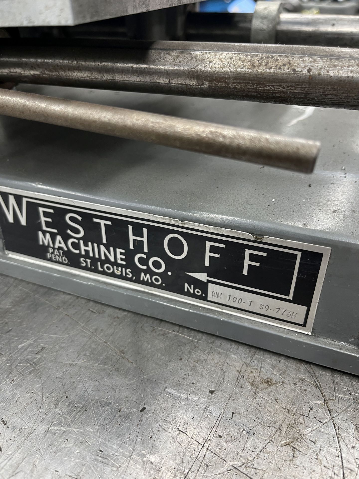 WESTHOFF TABLE TOP DRILLING AND BORING MILL; S/N 100-189-T16H VARIABLE SPEED, 8-1/2" TABLE AREA - Image 13 of 14