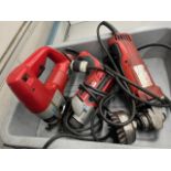 MILWAUKEE POWER TOOLS - (1) 4-1/2" RIGHT ANGLE GRINDER CAT NO. 6146-33, (1) MILWAUKEE JIGSAW CAT NO.