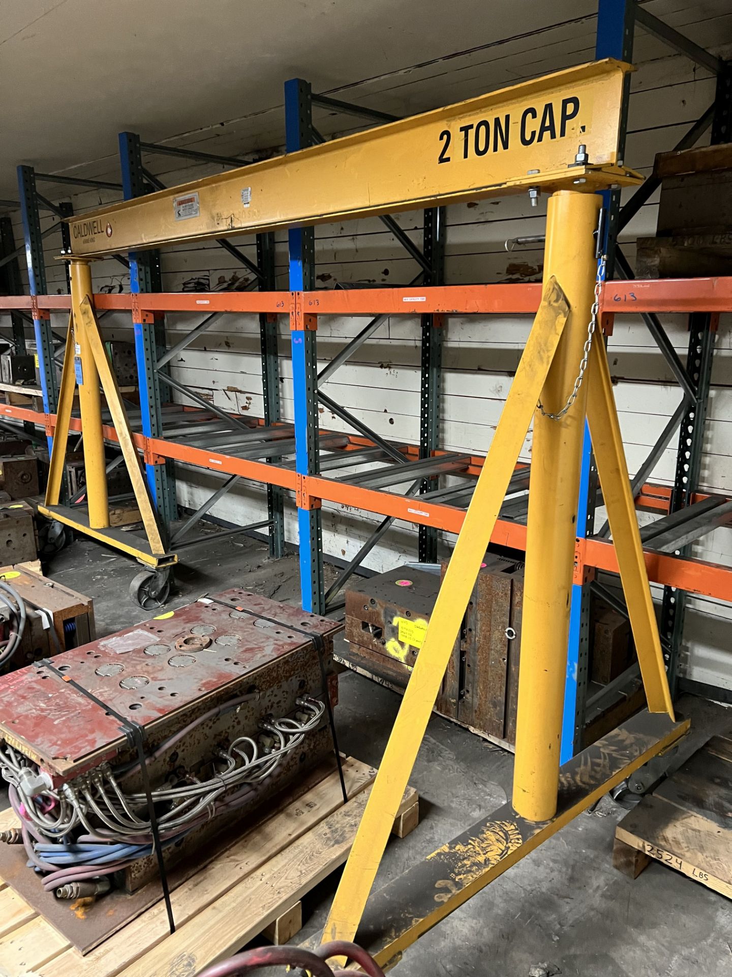 2 TON CALDWELL ROLLING HOIST BOOM, NO HOIST **LOCATED AT 20090 GIBSON, GALESVILLE, WI - TWO BLOCKS