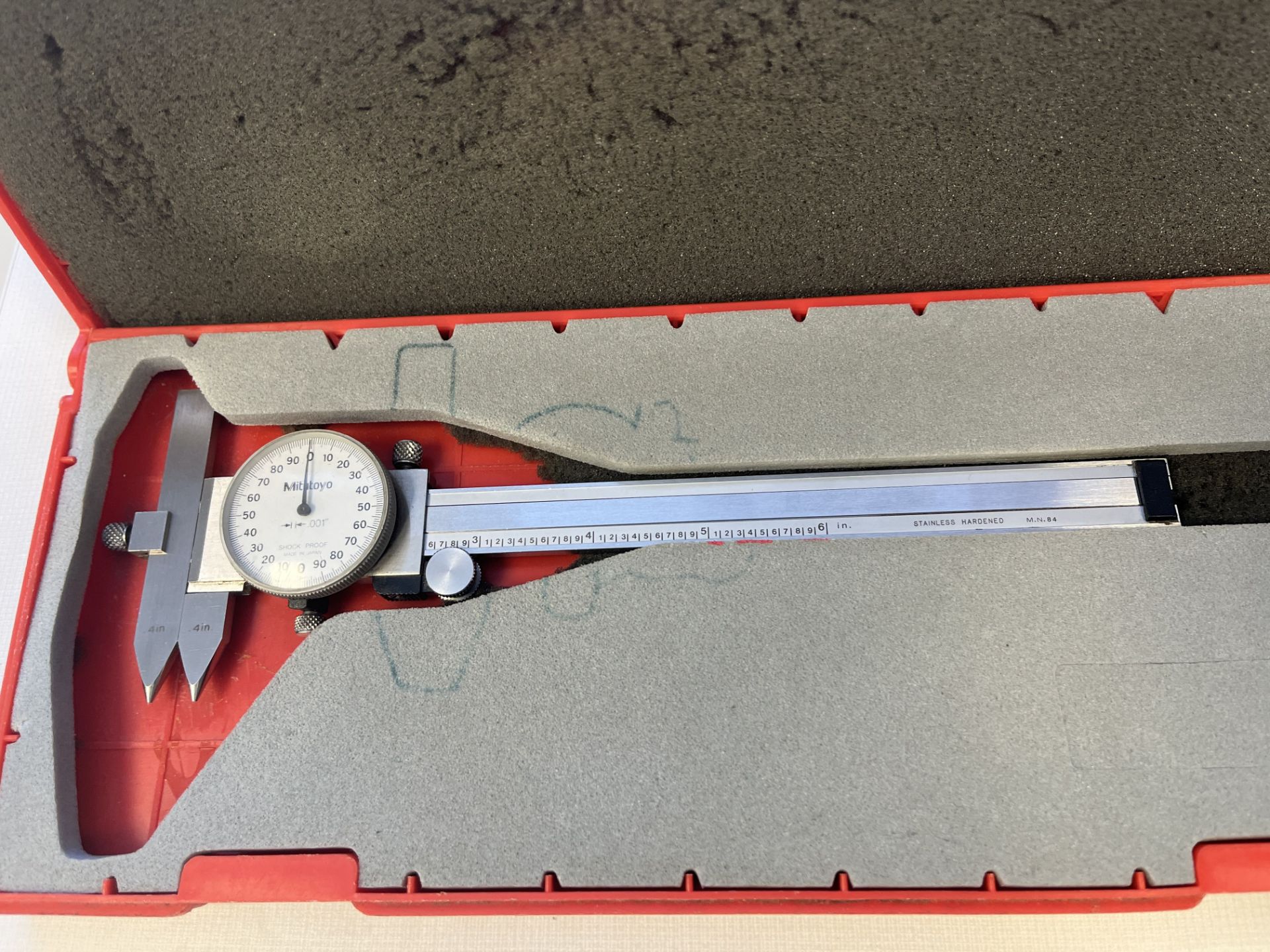 DIAL TYPE CALIPERS; (2) 12" MITUTOYO, (3) 6" MITUTOYO - Image 5 of 6