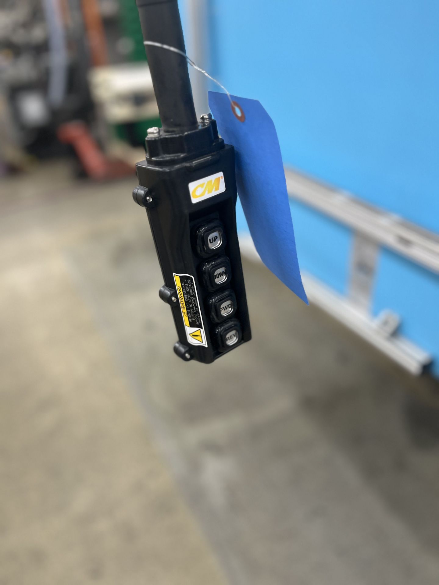 2 TON CM LODESTAR ELECTRIC HOIST AND TROLLEY WITH PENDANT - NO CROSSBEAM OR RAIL **Loading Fee Due - Image 6 of 6