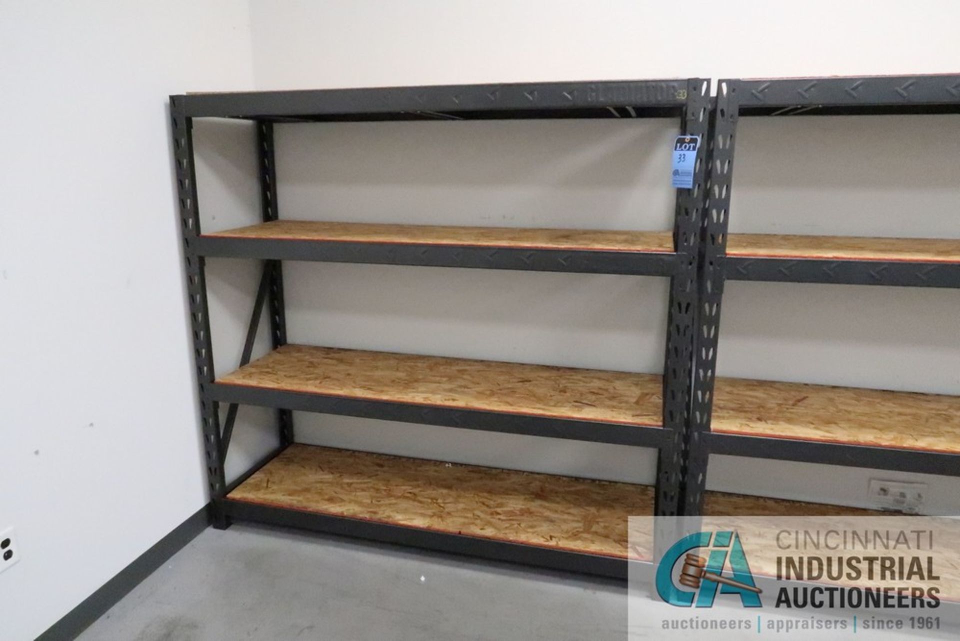 72" X 24" X 72" GLADIATOR GARAGEWORKS ADJUSTABLE SHELF STEEL RACK